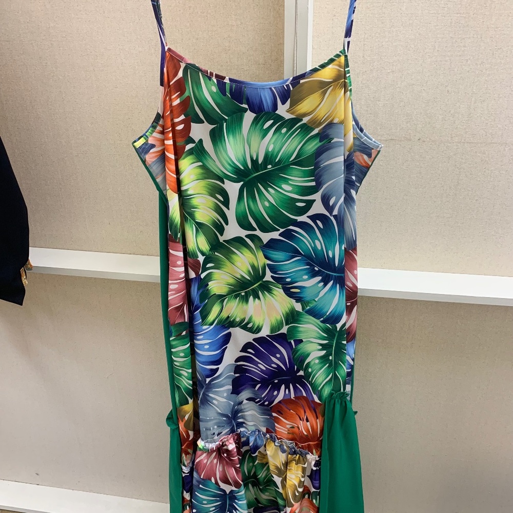 Maxi leaf dress